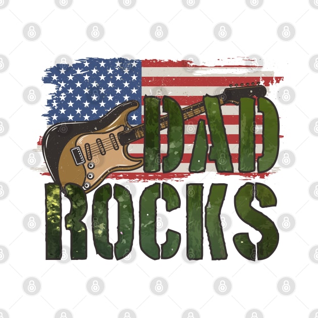 Dad Rocks by Kingdom Arts and Designs