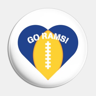 Heart Shaped Los Angeles Rams Pin