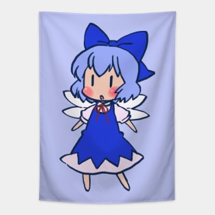 Mudwizard draws the atai cirno sofubi figurine / touhou memes Tapestry