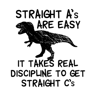 Funny Don't Study School Discipline Student T Rex T-Shirt