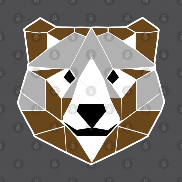 Geometric Gray Bear (MD23Ani002c) by Maikell Designs