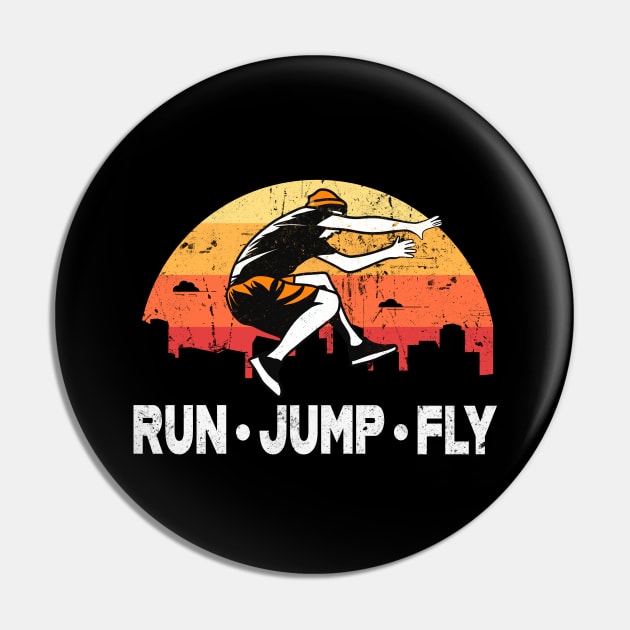 Parkour Run Jump Fly Pin by Foxxy Merch