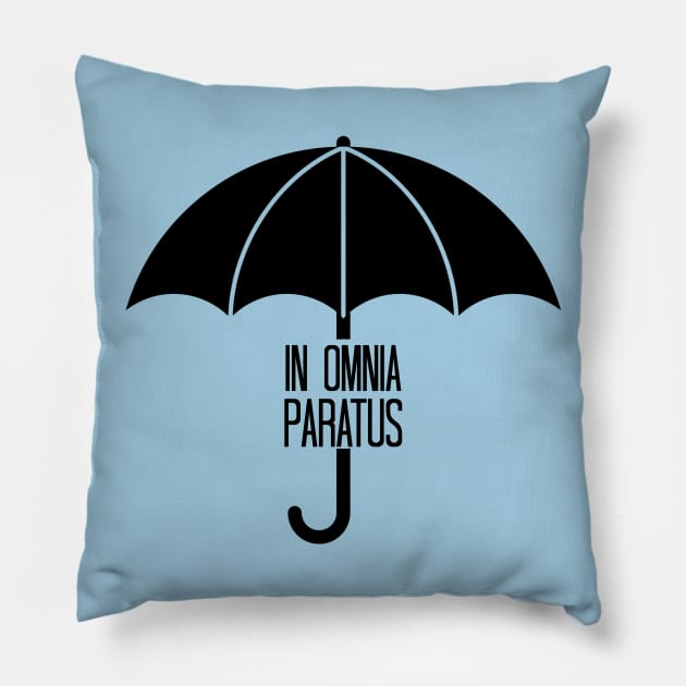 In Omnia Paratus Umbrella Pillow by Stars Hollow Mercantile