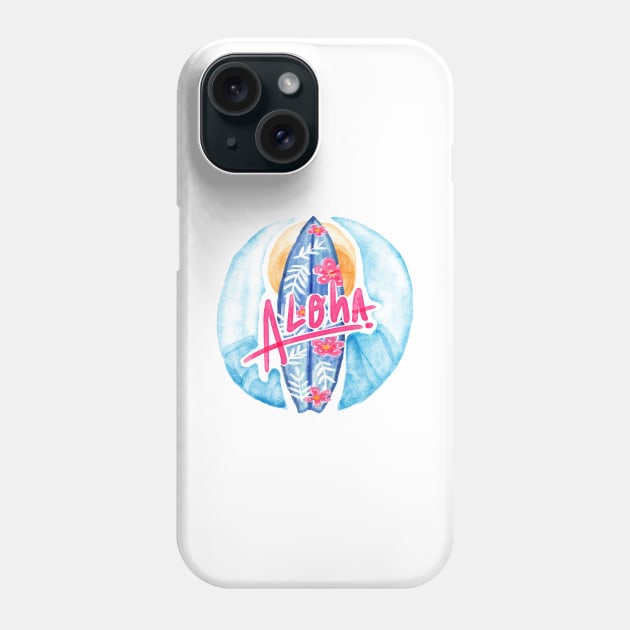 Aloha Hawaii Surf Phone Case by Makanahele