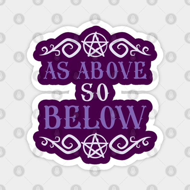 As Above So Below Hermetic Hermeticism Design Magnet by Witchy Ways