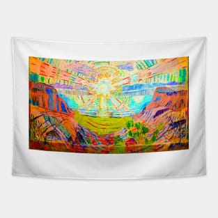 Edward munch the sun art Tapestry