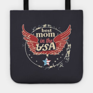 Best Mom in the USA, mothers day gift ideas, american flag Tote