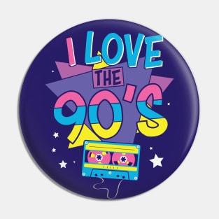 I Love the 90s // Retro 90s Nostalgia Pin