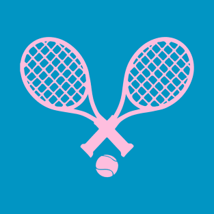 Tennis Rackets Pink T-Shirt