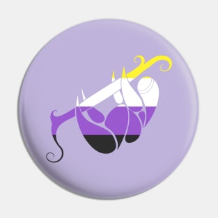 Non-Binary Flag Sloth Pin