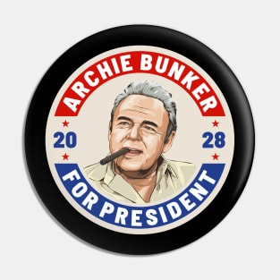 Archie Bunker 28 For President 2028 Pin
