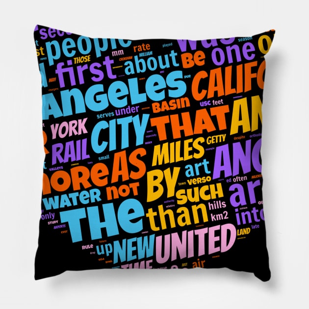 I love Los Angeles Pillow by Superfunky