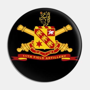 11th Field Artillery w Br - Ribbon Pin