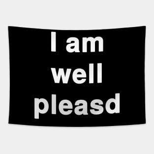 I am Well Pleased Typography Tapestry