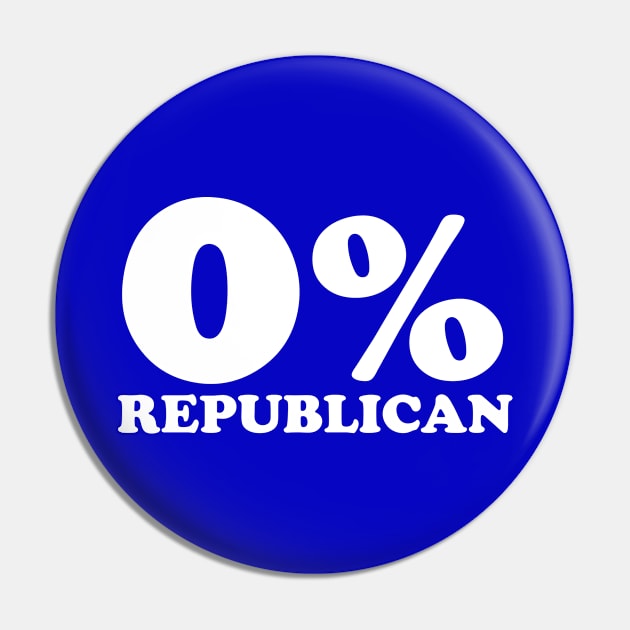 Solid Democrat 0% Republican Pin by screamingfool