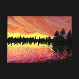 Sunset With Rippling Reflection T-Shirt