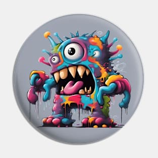 Color Monster - Graffiti Street Art Pin
