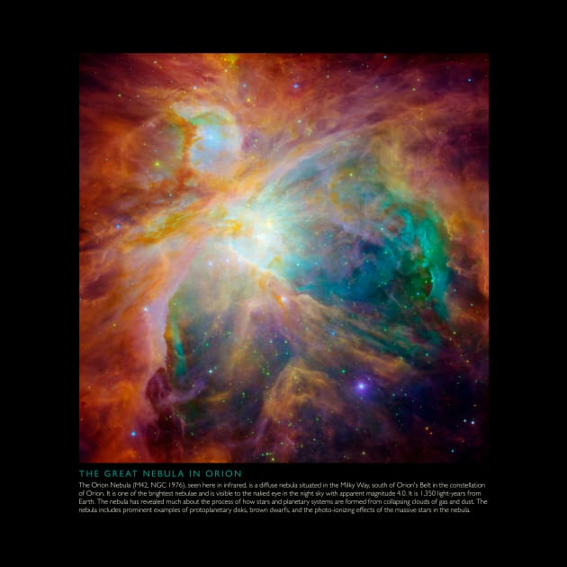 The Great Nebula in Orion in Infrared - Astronomy by tiokvadrat