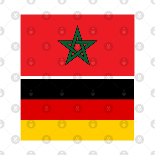 Moroccan and Germany Union Flag by Islanr