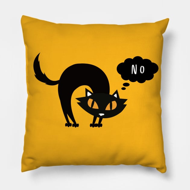 Black Cat Says No Pillow by 80s Pop Night