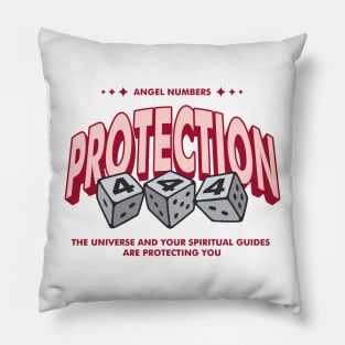 Angel Numbers 444 Protection word lettering art Pillow