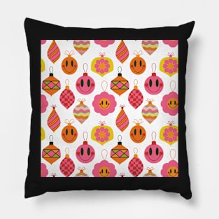 Smiley Christmas Ornaments Pillow