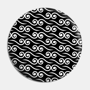 Black and white swirl pattern Pin