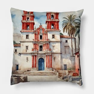 Huamantla Tlaxcala Mexico Vintage Tourism Travel Pillow