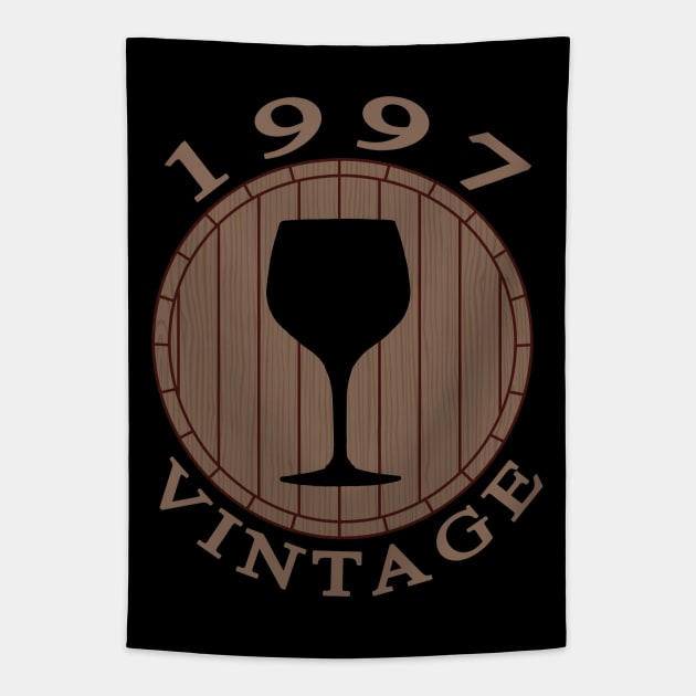 Vintage Wine Lover Birthday 1997 Tapestry by TMBTM