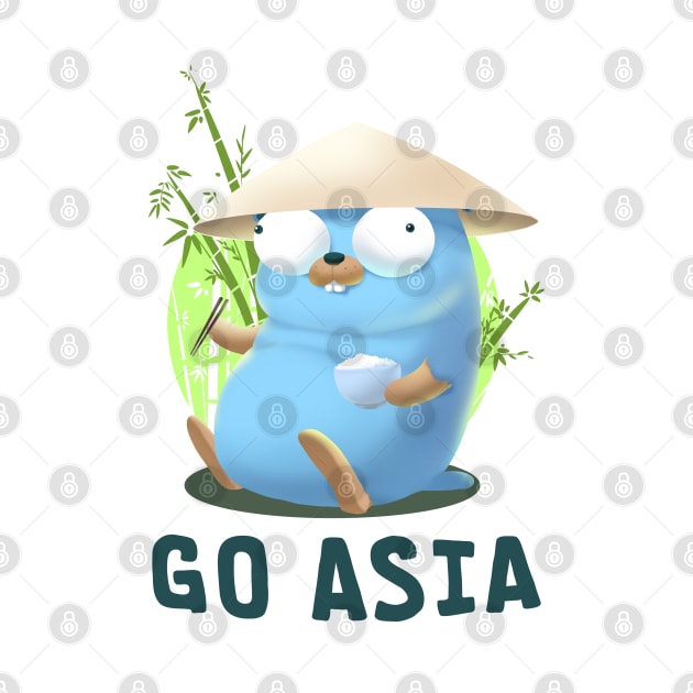 Gopher Golang Go Asia by clgtart