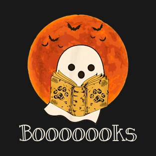 Booooooks Shirt Boo Read Books Halloween T-Shirt