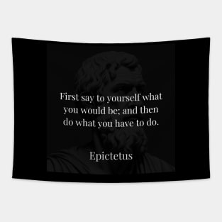 Epictetus's Directive: Self-Declaration Precedes Action Tapestry