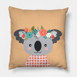 Floral Koala Pillow