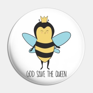 God Save The Queen -Queen Bee Pin