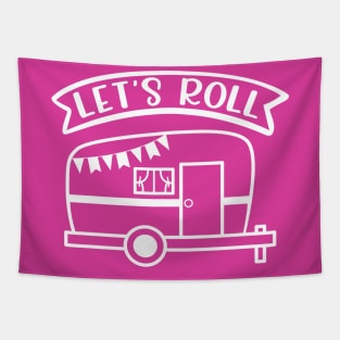 Let's Roll Camping Camper RV Tapestry