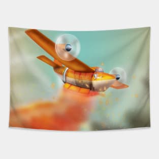 Fire Plane Tapestry