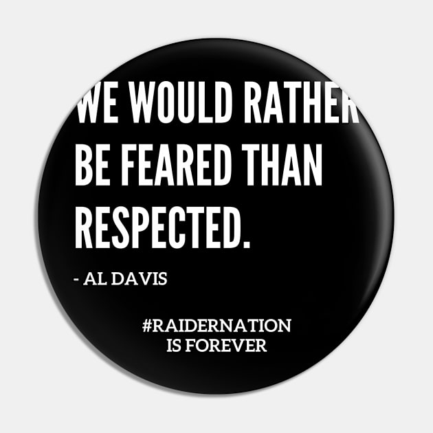 Famous Al Davis Fear Quote Pin by capognad