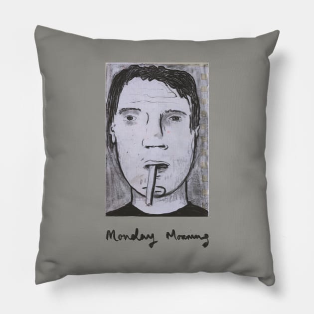 Monday Morning Mood Pillow by Nannancrashed