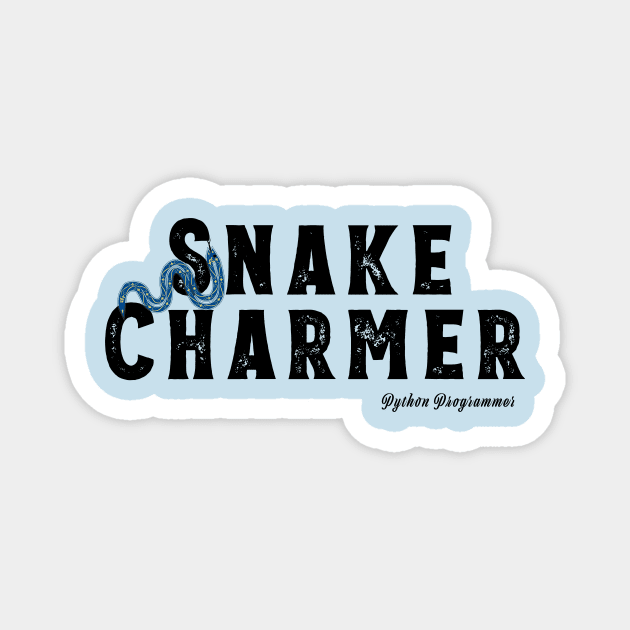 Snake Charmer - Python programmer Magnet by bluehair