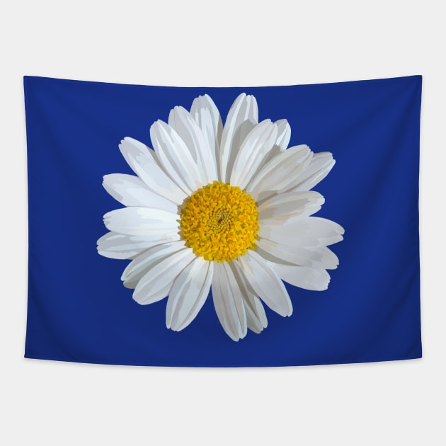 Marguerite blossom on Blue Tapestry by A_using_colors