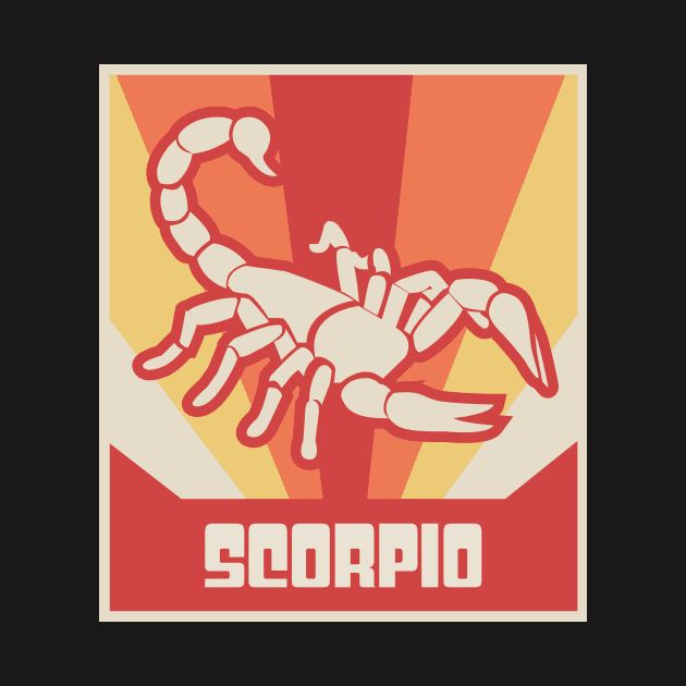 Scorpio – Vintage Astrology Zodiac Sign by MeatMan