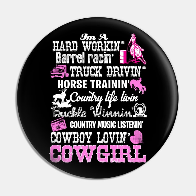 barrel racing Cowgirl Pin by jonetressie