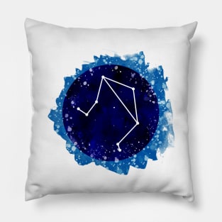 Watercolor Libra star sign art Pillow