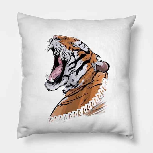 Animals Collection: Tiger Pillow by akyanyme