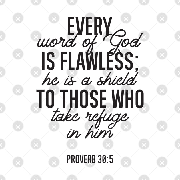 Proverb 30:5 Bible Verse by FlinArt