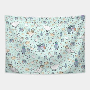 Cute pigeons Tapestry