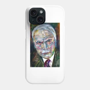 CARL JUNG - watercolor portrait .5 Phone Case