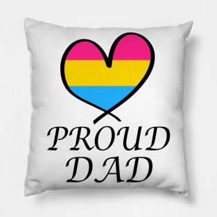 Proud Dad LGBT Gay Pride Month Pansexual Flag Pillow