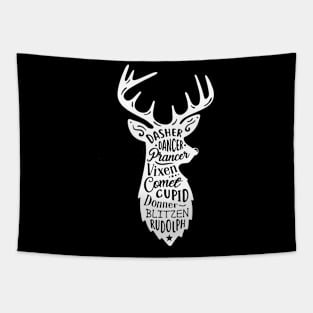 Dasher Dancer Prancer Vixen Comet Cupid Tapestry