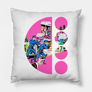 Bank Robbery Marvelous Retro Vintage Design: Exploring the Fantasy Sci-Fi Art Comic Book Universe Pillow